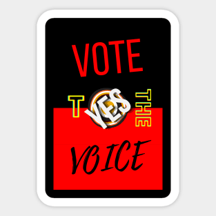 Vote Yes To The Voice Indigenous Voice To Parliament Contrast Colors Sticker